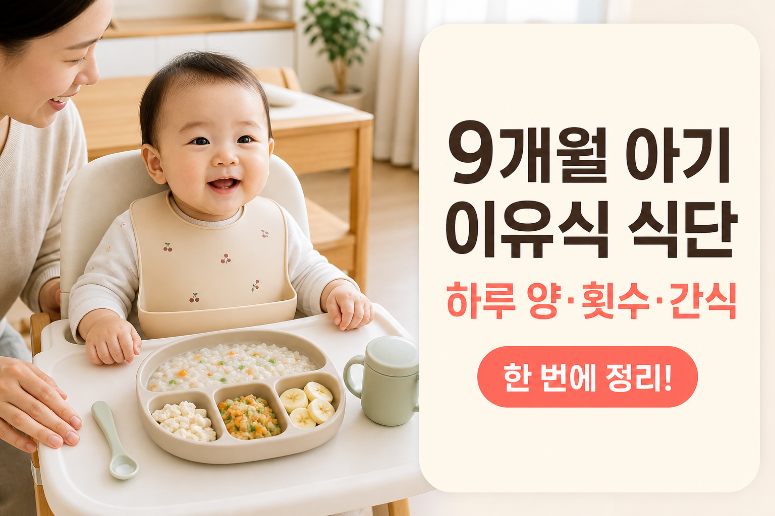 9개월 아기 이유식 식단|하루 양·횟수·간식까지 한 번에 정리