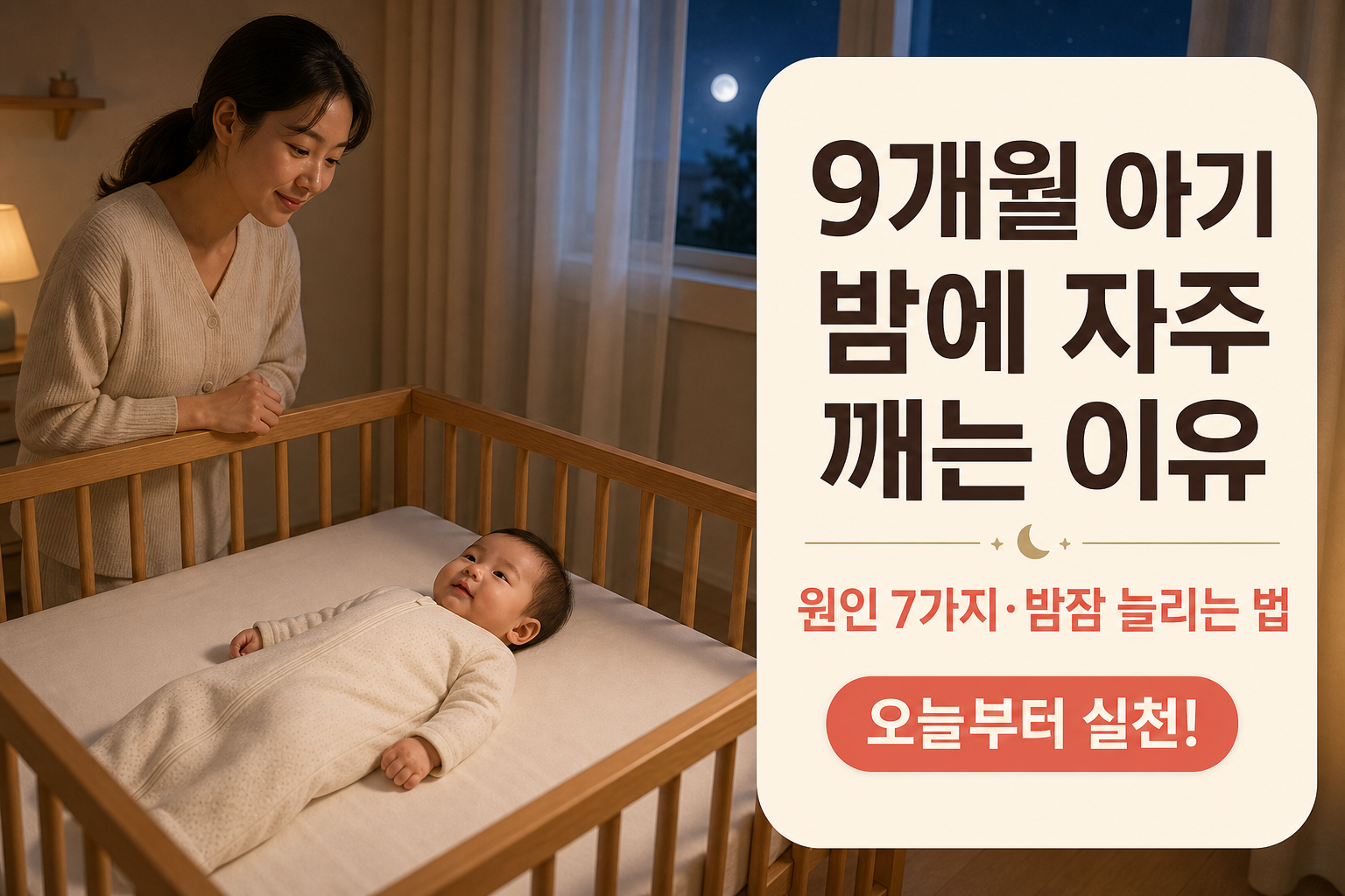 9개월 아기 밤에 자주 깨는 이유 7가지|밤잠 늘리는 방법